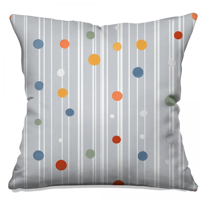 Polka Dots Throw Pillow, Pattern Double Sided Pillows, 20 x 20 inches