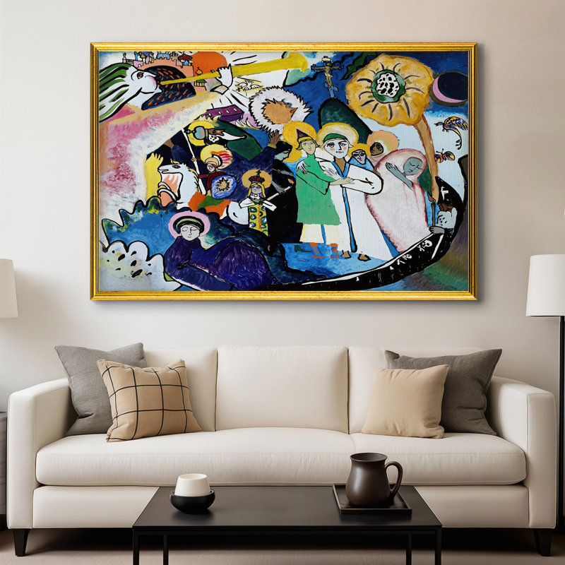 «All Saints Day I» - Wassily Kandinsky - Toile encadrée sur mesure, 28 po x 40 po, Framed Canvas