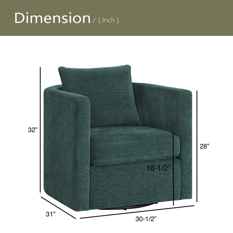 Fauteuil demi-tonneau pivotant, Paon
