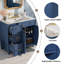 Meuble-lavabo de 36 po avec lavabo en céramique, tiroirs standard et double couche, portes à fermeture en douceur, tablettes réglables, armoire de rangement moderne pour petites et moyennes salles de bain