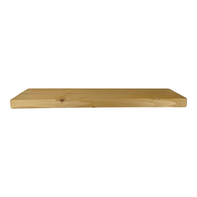 Handmade Wooden Floating Shelf, 4.5cm H x 50cm W x 14cm D, Light Oak