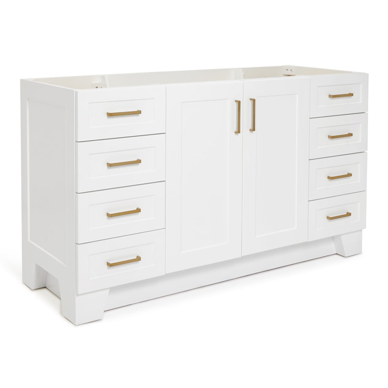 60" Single Bathroom Vanity Base Only, White