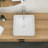 15.69"X15.69" White Ceramic Square Vessel Bathroom Sink