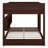 Queen Over Queen Bunk Bed, Solid Wood Bunk Bed Frame With Built-In Storage Cabinets, Station, Ladder, Safety Guardrails-114248951