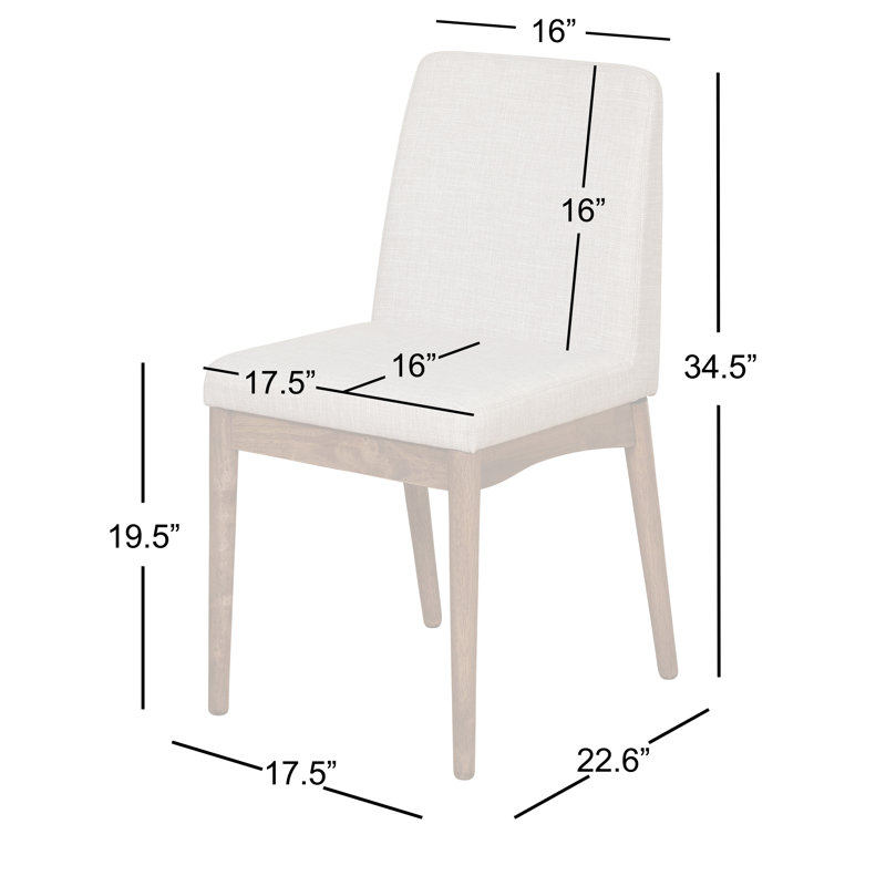 Azra Four Leg Dining Set, 7 Pieces: 1 Table, 6 Chairs