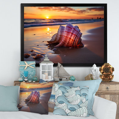 Coucher de soleil sur la plage, «Sunset Shores», art mural plage