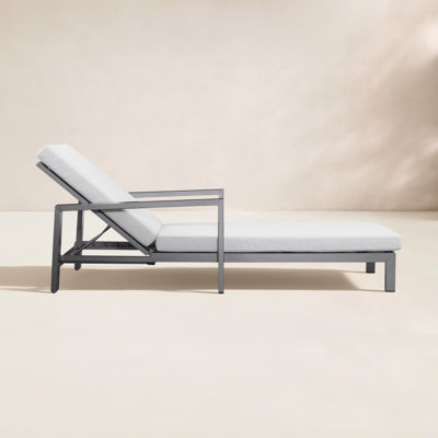 Hoyt 35'' Outdoor Metal Chaise Lounge