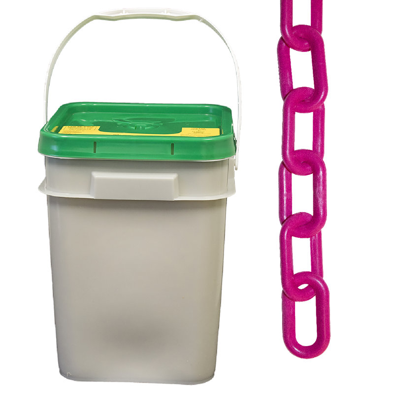 Mr. Chain Plastic Rope, 2.12" H x 1440" W x 0.29" D, Safety Pink