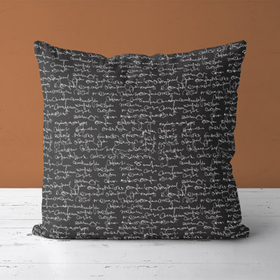 Cushion Handwritten Letter Throw Pillow
