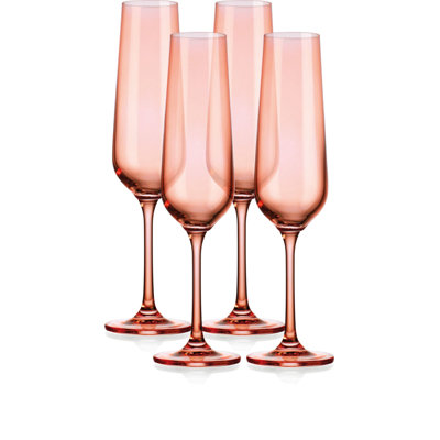 Set Of Four Translucent Flutes
