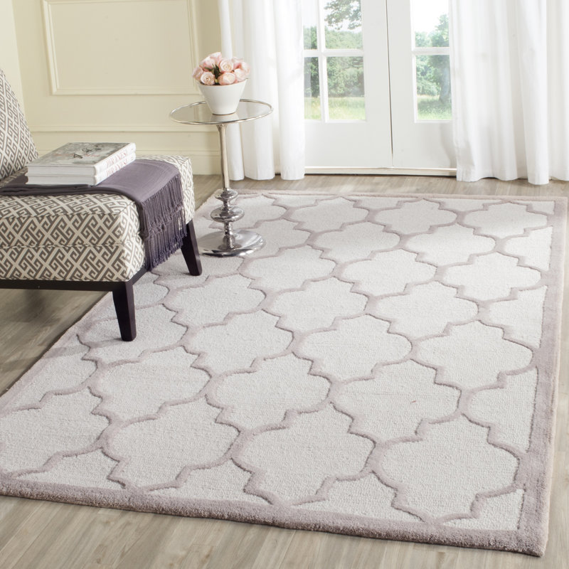 Cannen Hand Tufted Wool Geometric Rug, Rectangle 8' x 10'