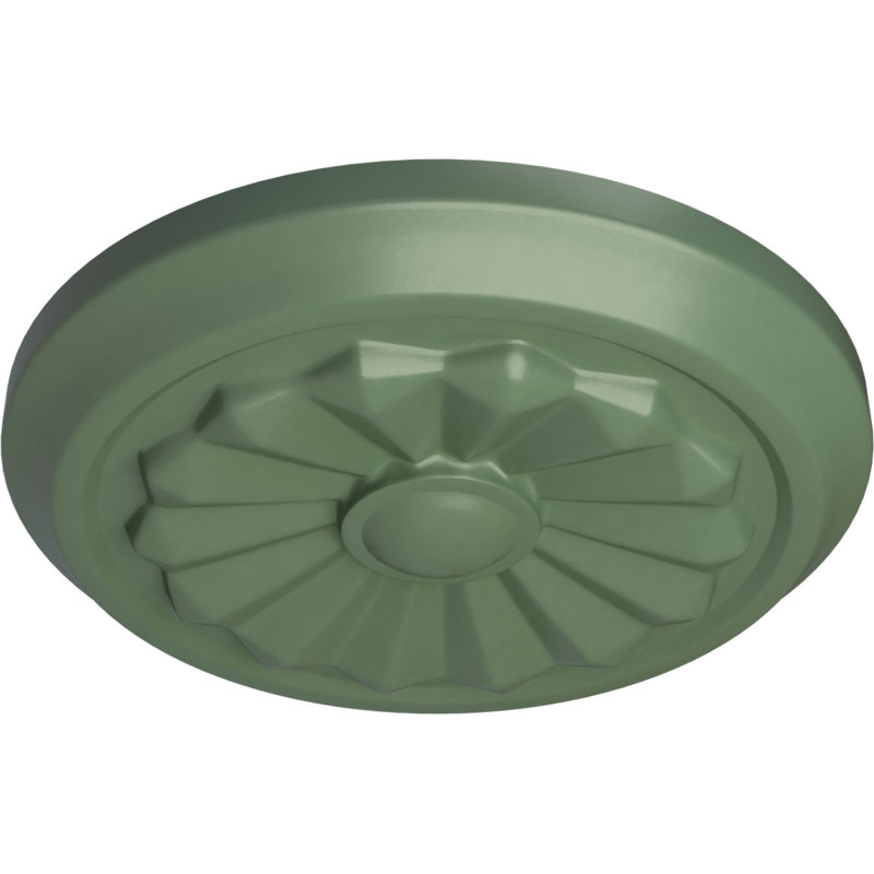 Médaillon de plafond Endurathane Olivia, 7 7/8 po x P 1 1/8 po (convient aux auvents jusqu'à 3 1/2 po), Vert athénien
