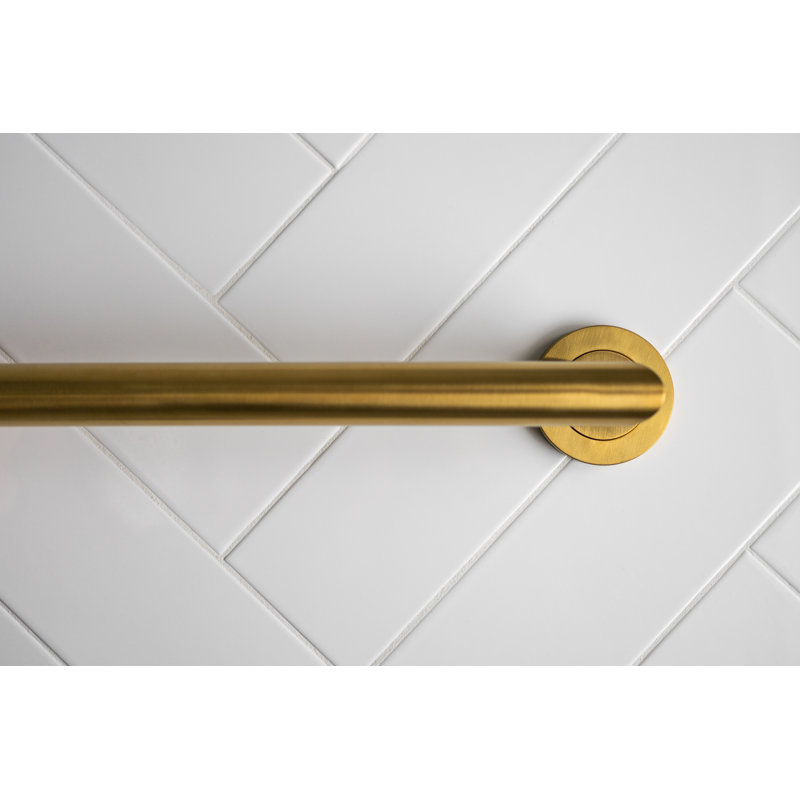 30" Wall-Mounted Summit Grab Bar - Polished Nickel, Premium Brass Construction, Installation Hardware Included, 30" W