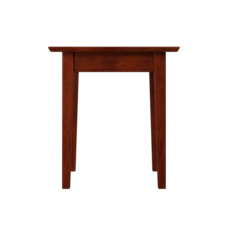 Solid Wood End Table Set Built-In Outlets