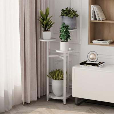 Étagère à plantes multi-niveaux support à pot de fleurs en métal en coin