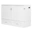 Lit escamotable avec tiroirs et ports USB, structure de poulie