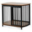Cage pour chien de 31,5 po de taille moyenne, brun, faite de fer et de cage à mâcher, pour chiens de taille moyenne, avec structure renforcée-272164334