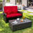 Armonee 67'' Wide Straight Wicker Loveseat with Cushions-601424048