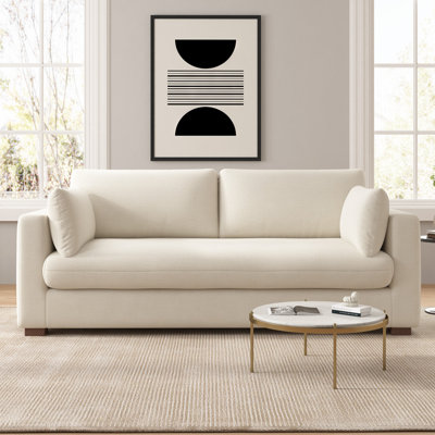 Haven 87.8" W Upholstered Sofa,White