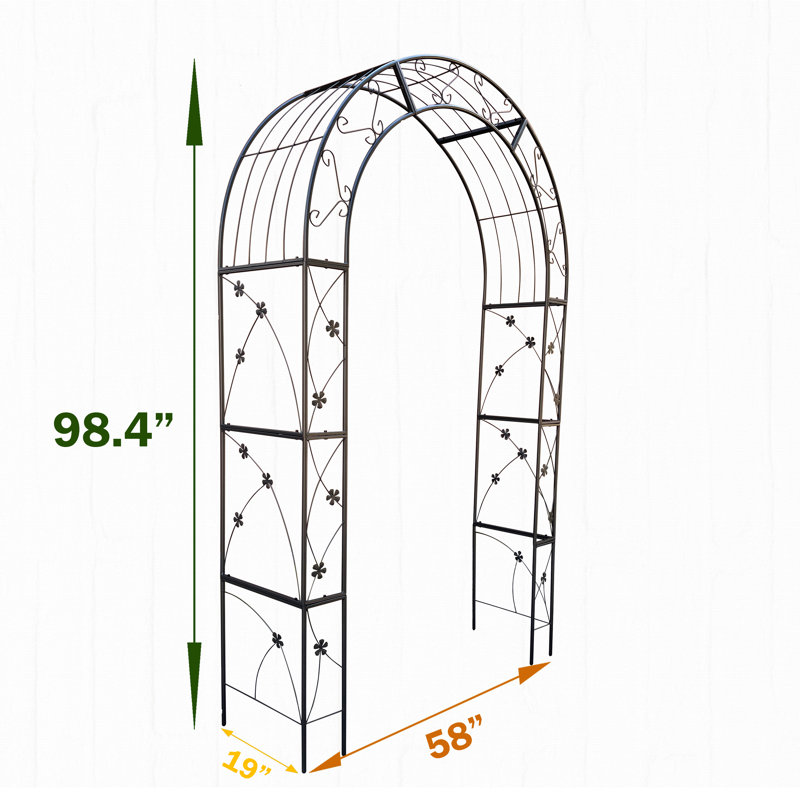 Tonnelle en acier de l 58 po x P 19,2 po