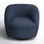 Fauteuil demi-tonneau pivotant rembourré Marcy-1452363273