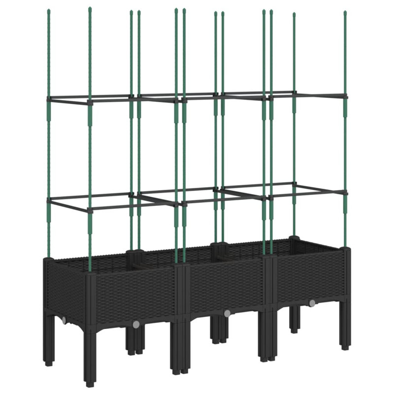 Aisatou Elevated Planter, Black