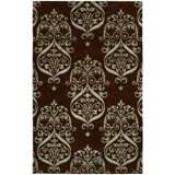 Dumraon Damask Area Rug in Brown