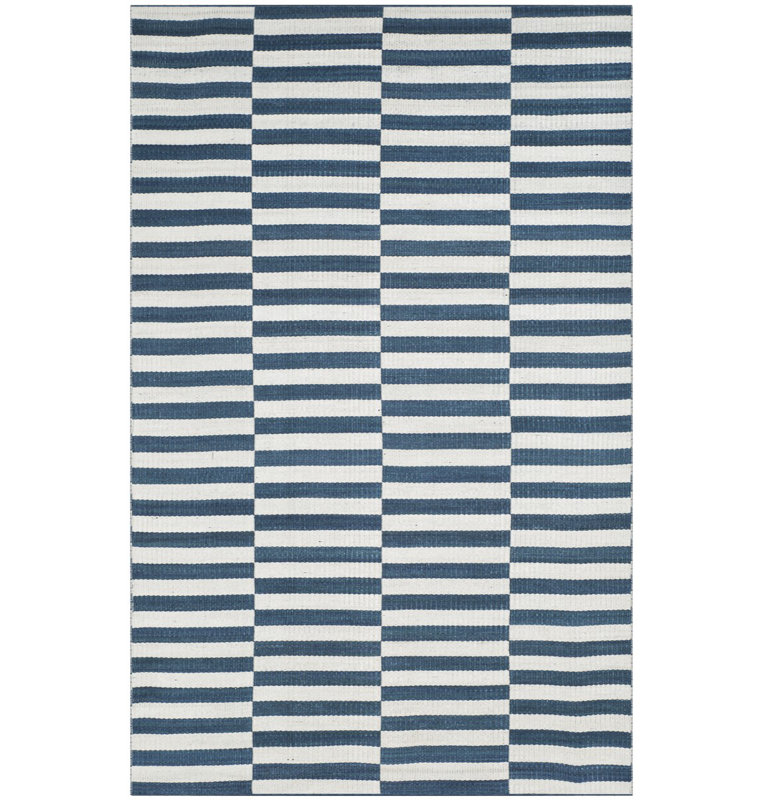 Ralph Lauren Cameron Stripe Viscose Striped Rug, Rectangle 6' x 9'
