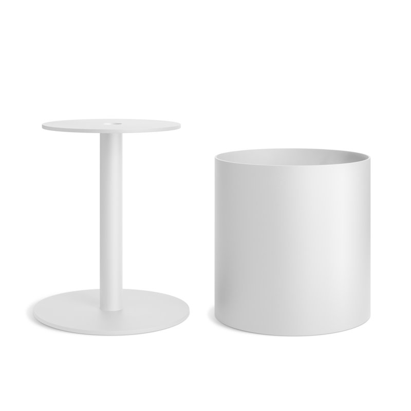Plot Planter, White, 22" H x 10" W x 10" D