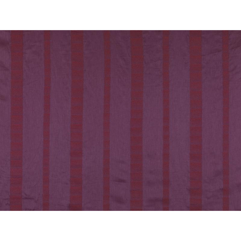 Laura Kirar II Merida Stripe Fabric, Mulberry