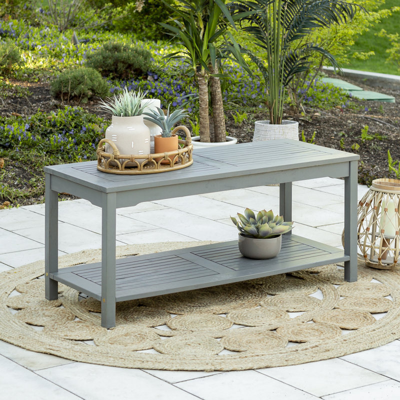 Dolores Rectangular Acacia Outdoor , cm W cm D, Grey Wash