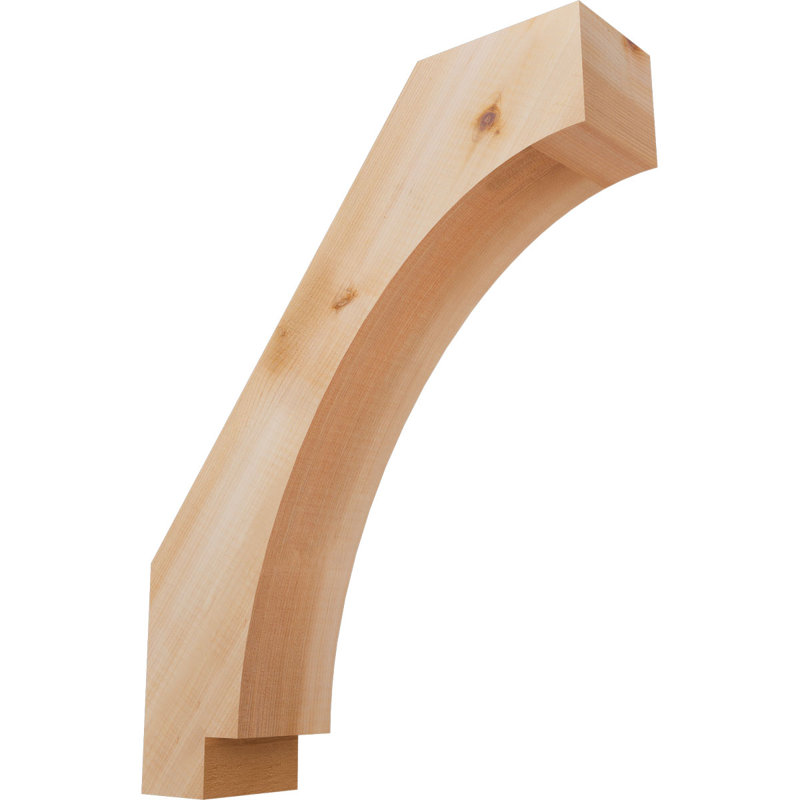Attelle de genou lisse impériale, l 3 1/2 po x P 14 po x H 18 po, cèdre rouge de l'Ouest, Cèdre rouge, Lisse