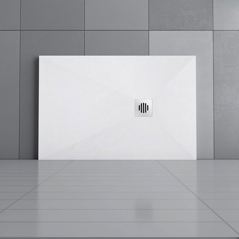 Thekla W 30mm D Rectangular Shower Tray, 80cm H x 100cm W x 3cm D