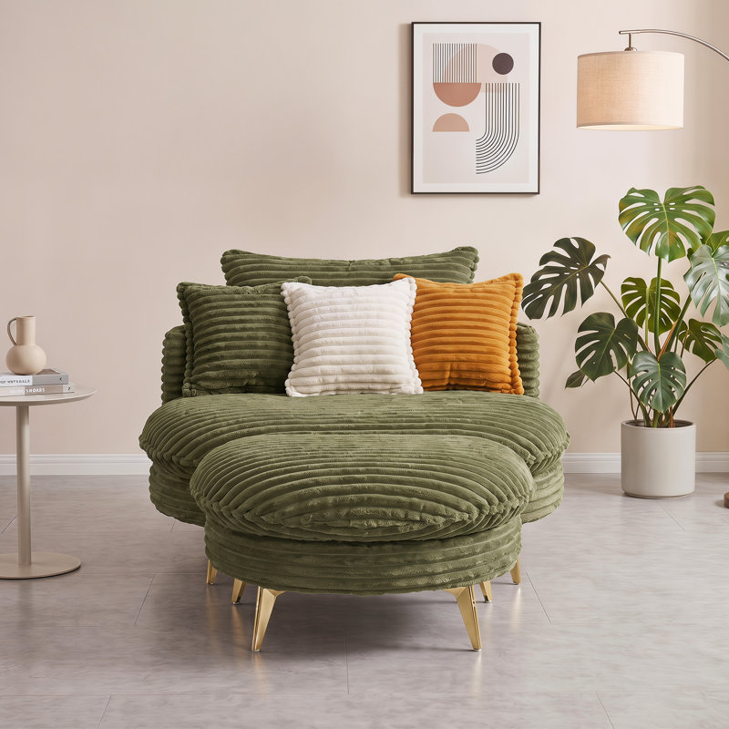 Canapé-lit Aurora Mid-Century, Vert