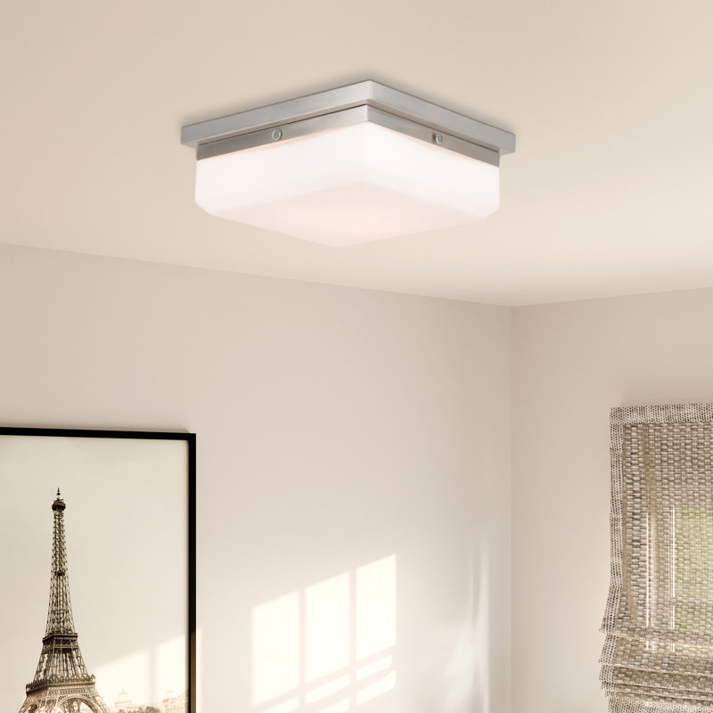 Plafonnier encastré 3 lumières Cara, Nickel brossé