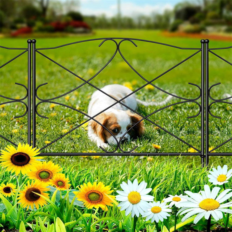 60cm H x 300cm W Iron Arched Trellis Side Panel