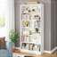 Bibliothèque sur pied H 78,74 "à 7 niveaux - panneau de fibres à densité moyenne épais, 22 lb / tablette, anti-basculement pour le salon / bureau / chambre à coucher-2106081153-2106081155