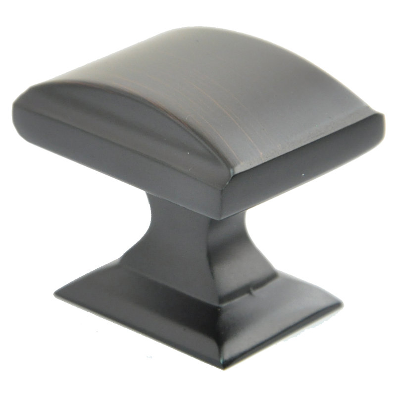 1 1/8 Length Rectangle Knob, Oil Rubbed Bronze