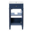 Ensemble de meuble-lavabo simple autoportant avec porte à fermeture douce, tablette réglable-2056913296
