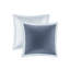 Édredon pour grand lit - 8 pièces avec rembourrage de chambre bleu imprimé partiel