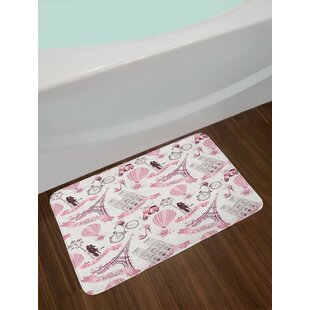 Ebern Designs Egista Microfiber Bath Rug with Non-Slip Backing