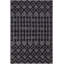 Tapis géométrique en polyester tissé à la machine en noir-1652191398