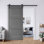 3 Panel Shaker Painted Composite Modern Interior Sliding Barn Door with Hardware Kit