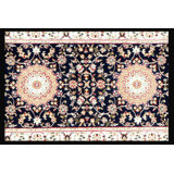 Hand-Knotted High-Quality Black, Red, and Cream Runner