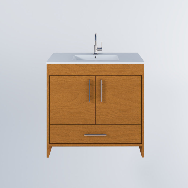 Ensemble de meuble-lavabo simple 36 po Sallisaw, Érable miel