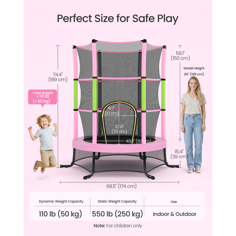LEDREM Trampoline, pink