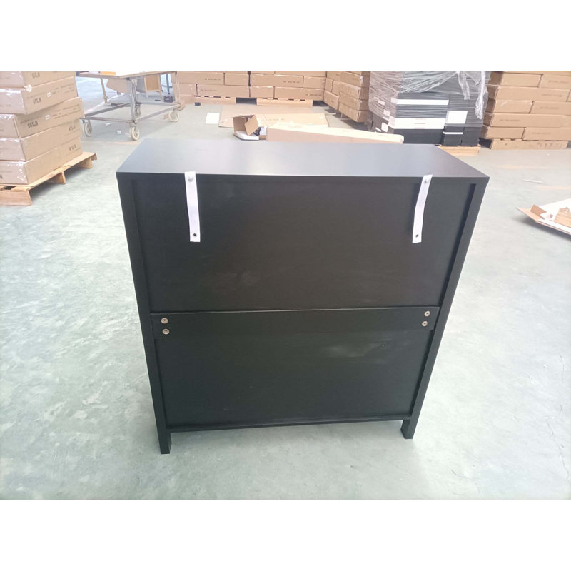 Buffet de 30 po de largeur avec tablettes réglables, Noir, noir, noir, noir