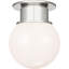 Callan Flush Mount with White Glass Dome-379625149-379625148