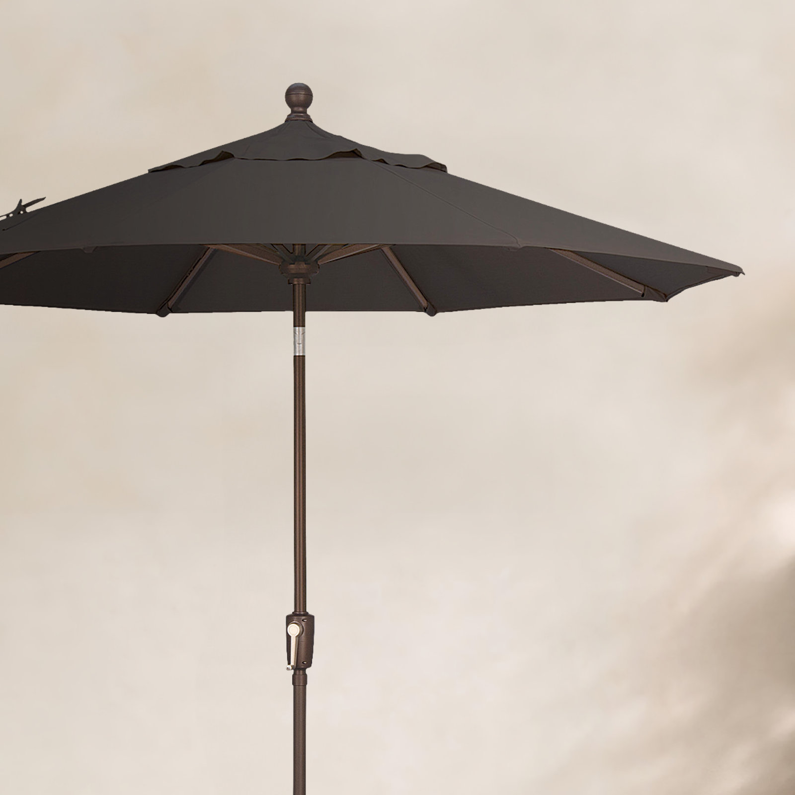 Launceston Market Umbrella, Black Solefin, Bronze, 96" H x 90" W x 90" D