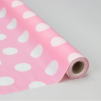 Rouleaux de nappe jetables en plastique à pois